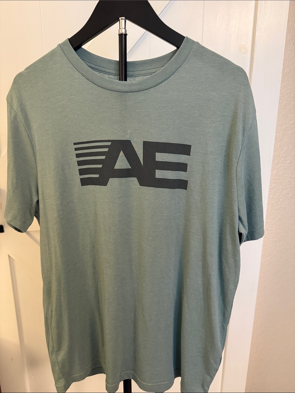 American Eagle Outfitters Sage Green AE Logo Short Sleeve Tee